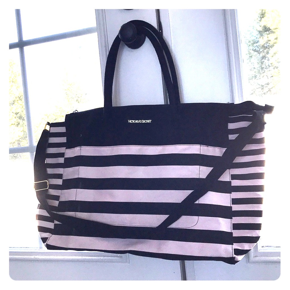 Victoria’s Secret classic striped tote bag